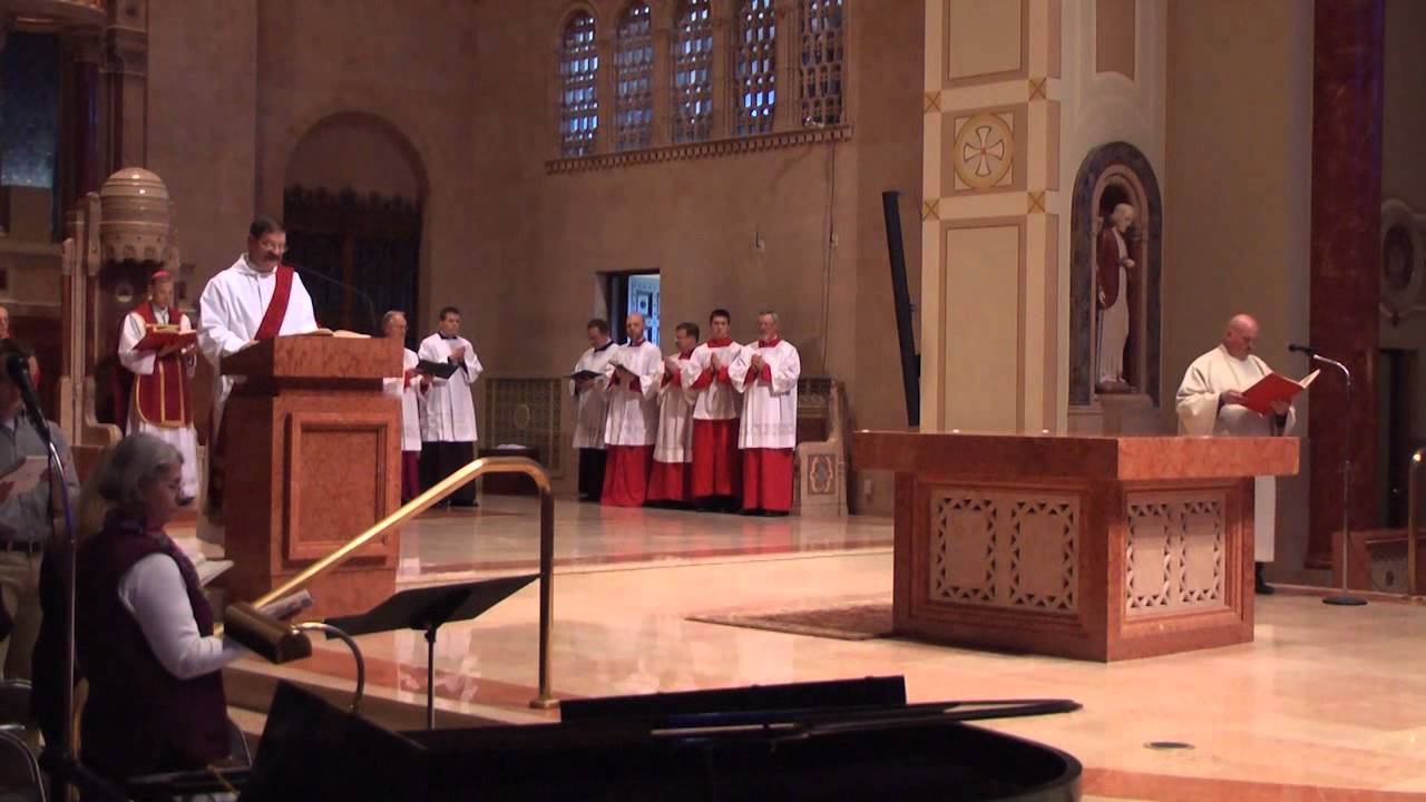The Gospel is chanted Good Friday 2012