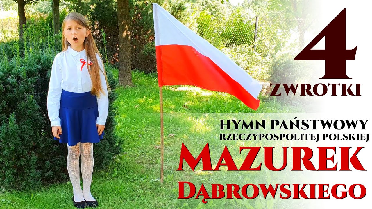 Mazurek Dąbrowskiego - Hymn Polski 4 zwrotki - najlepsza wersja dla szk&oacute;ł - Jangok
