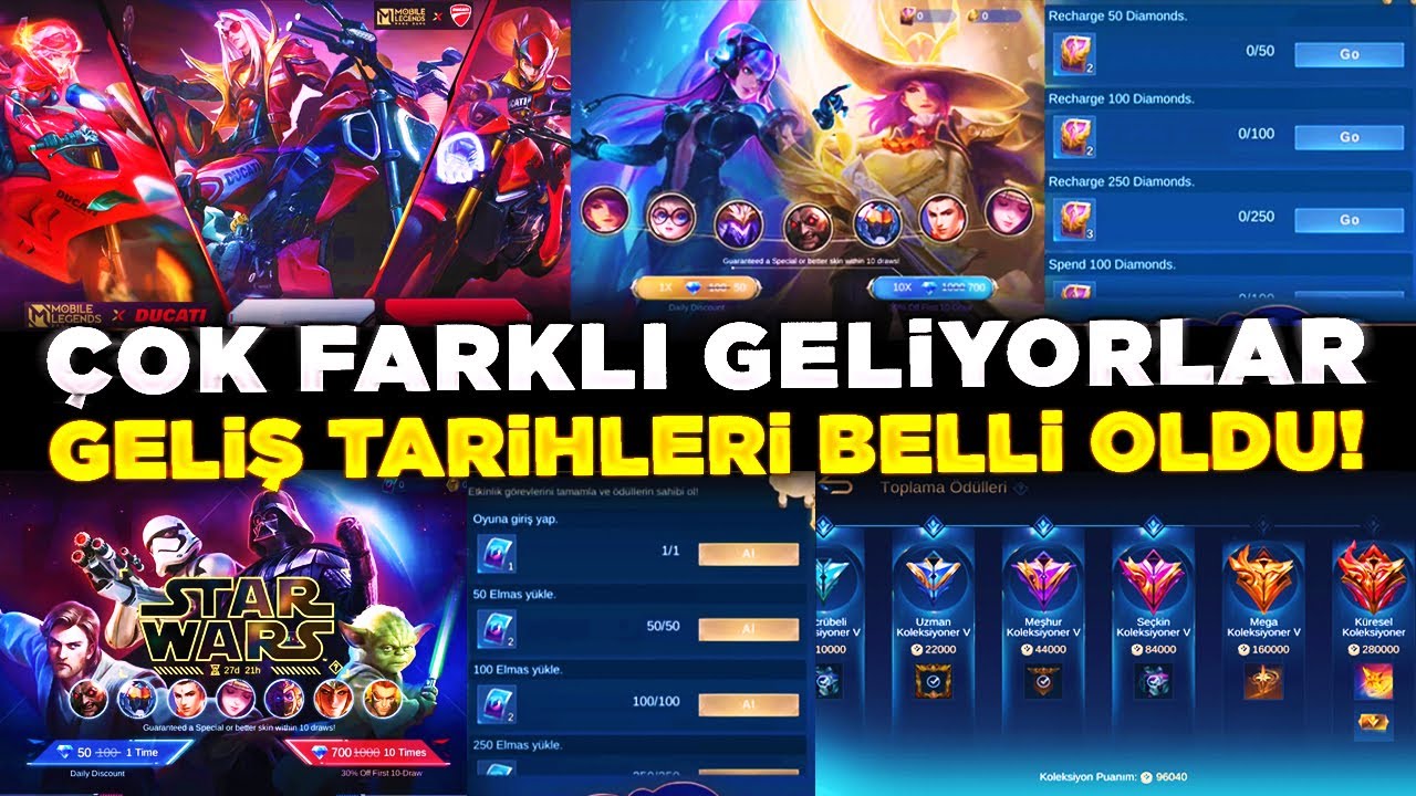 GELİŞ TARİHLERİ İLE YENİ KOLEKSİYON SİSTEMİ - MLBB X STAR WARS VE MLBB X DUCATİ PART 2
