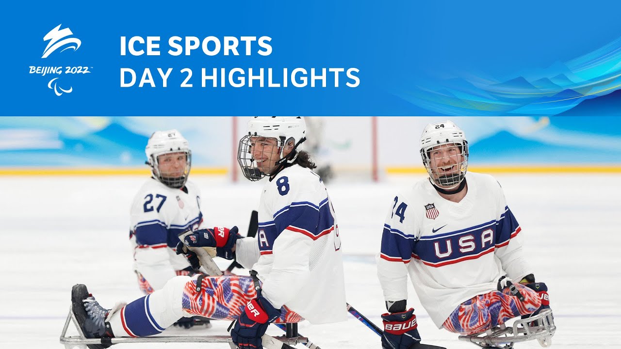 Wallace scores a hat-trick for USA! | Beijing 2022 Day 2 Highlights | Ice Sports | Paralympic Games