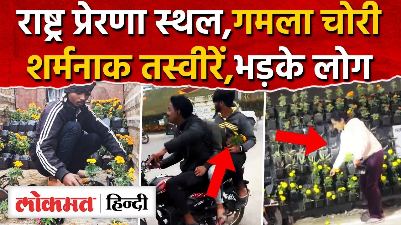 Lucknow Gamla Chori Video Viral: PM Modi,CM Yogi के जाते ही गमला चोरी,Rashtriya Prerna Sthal | RY2