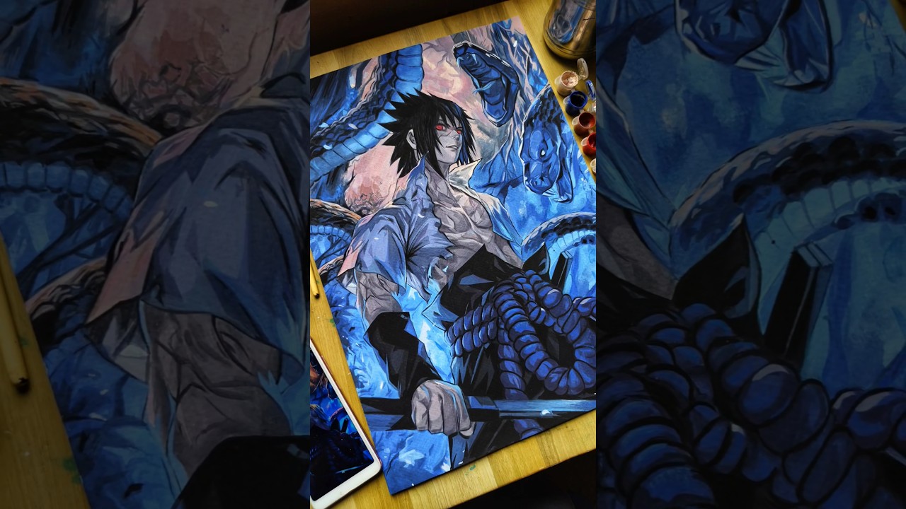 Sasuke Uchiha Drawing from Naruto #shorts