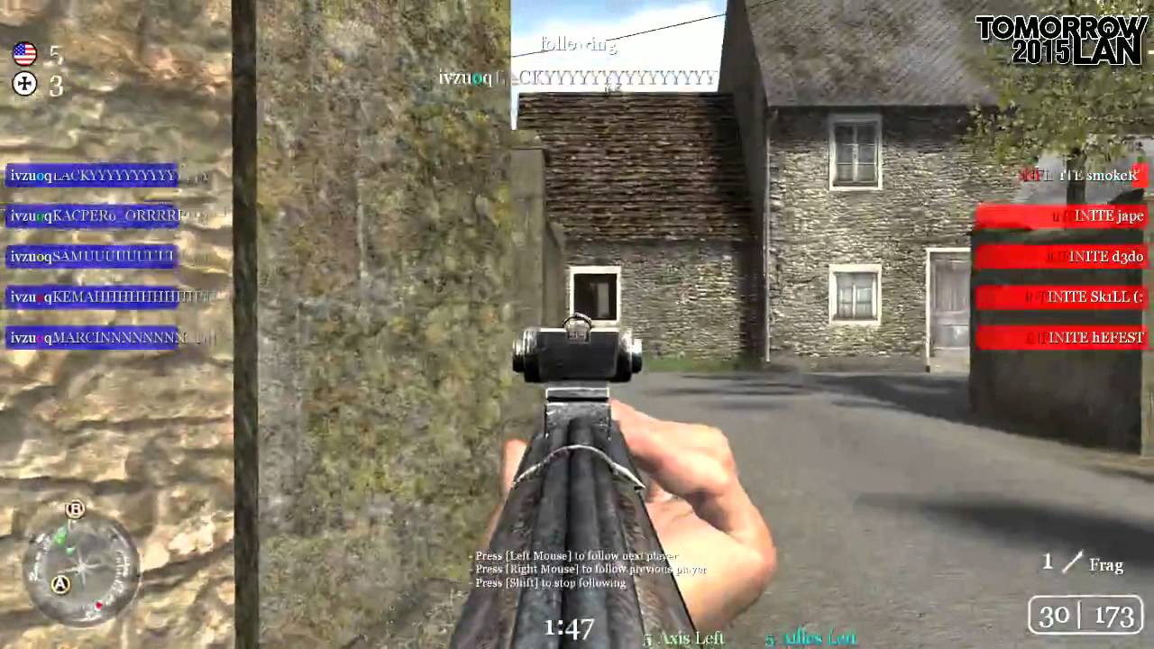 [CoD2] iNFINITE vs bonzai TOMORROWLAN2K15 Playoffs (mp_burgundy)