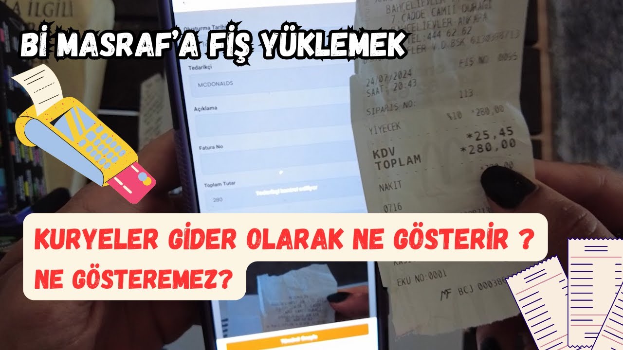 YEMEKSEPETİ EKSPRESS / KURYELER GİDER OLARAK NE GÖSTERİR / NE GÖSTEREMEZ? / BİMASRAF / FİŞ YÜKLEMEK