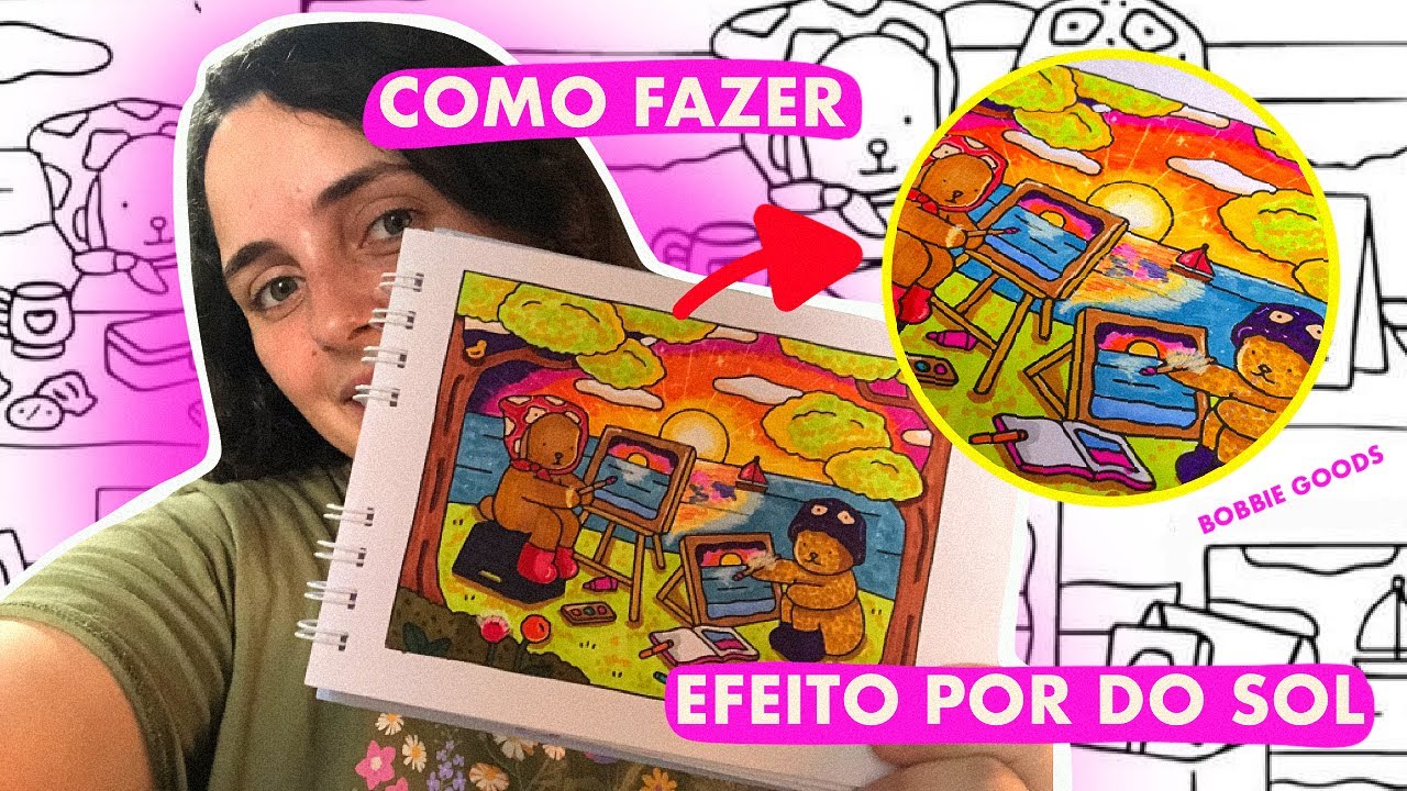 PINTANDO BOBBIE GOODS COM EFEITO DE POR DO SOL | MARCADORES TOUCH