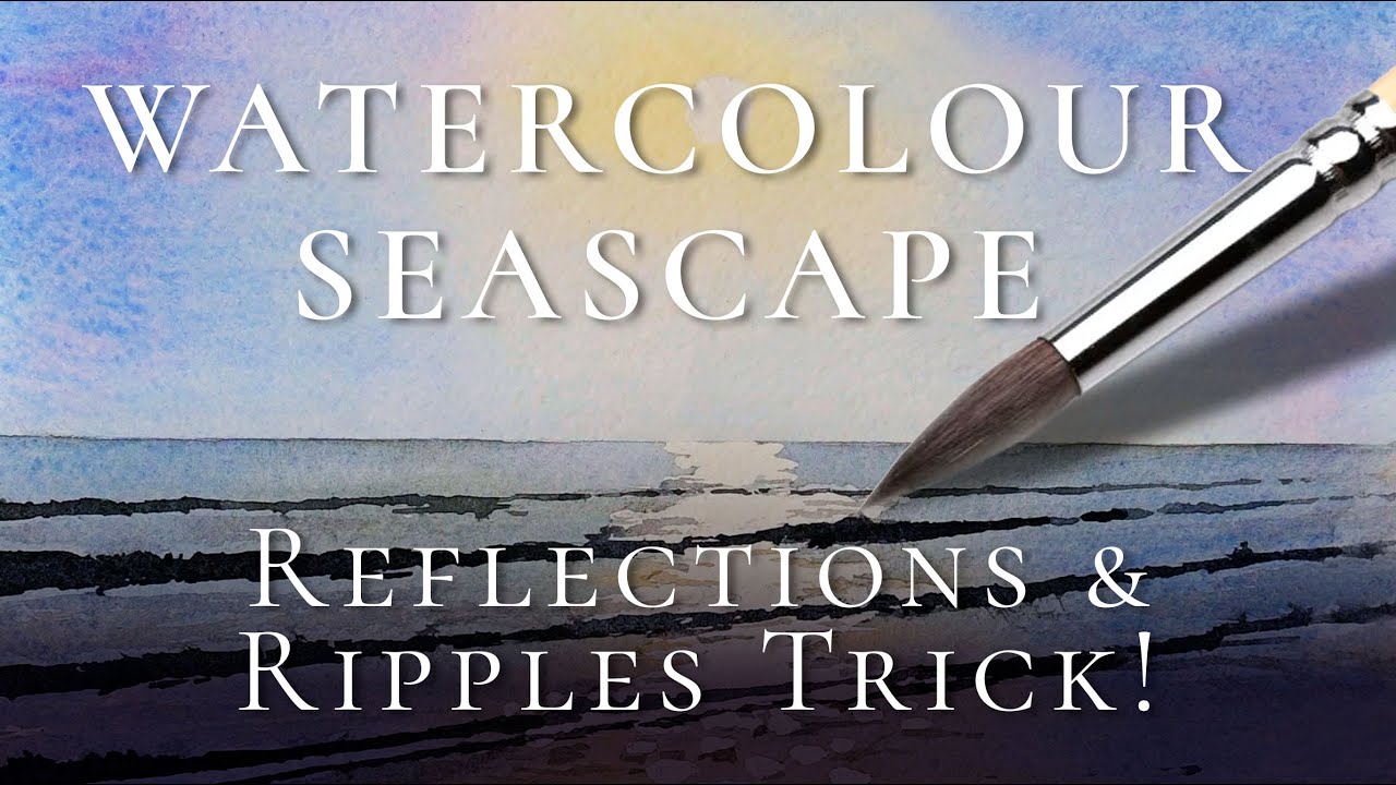 Watercolour Sunrise Seascape | Masking Fluid Trick for Waves, Ripples, & Reflections