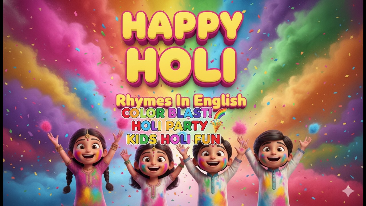 Happy Holi Song 2026 🌈 Kids Holi Celebration | Hindu Festival Song for Children |@MimiZingMelodies