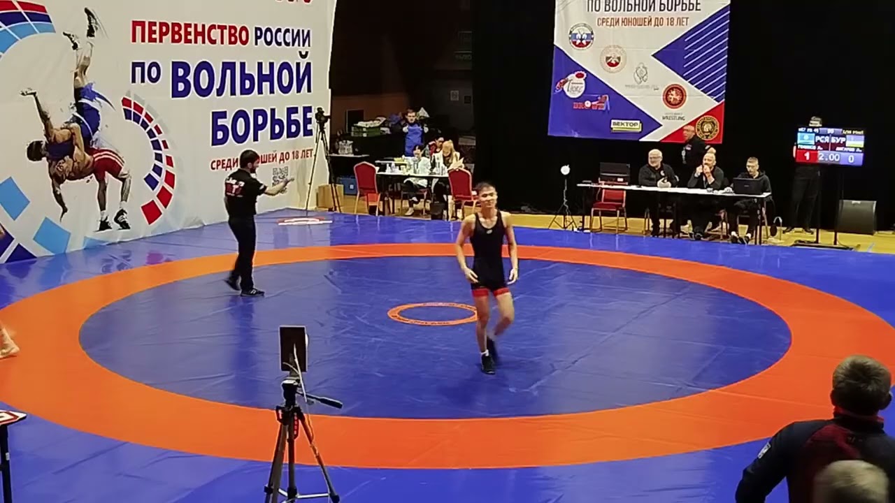 Голиков Антон - Ангаров Алдар Вольная борьба 45кг первенство России до 18лет г Орёл 2025,