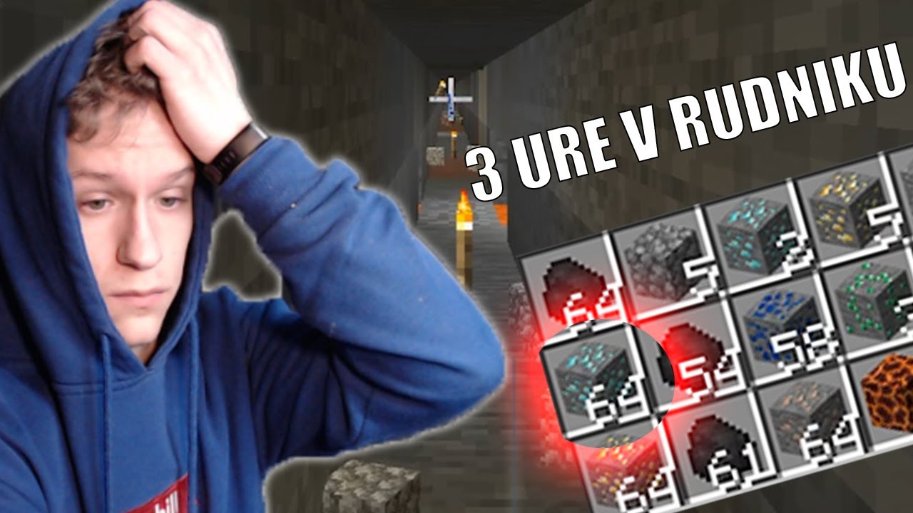 3 Ure Dela Za 64 Diamantnih Rud | Minecraft #5