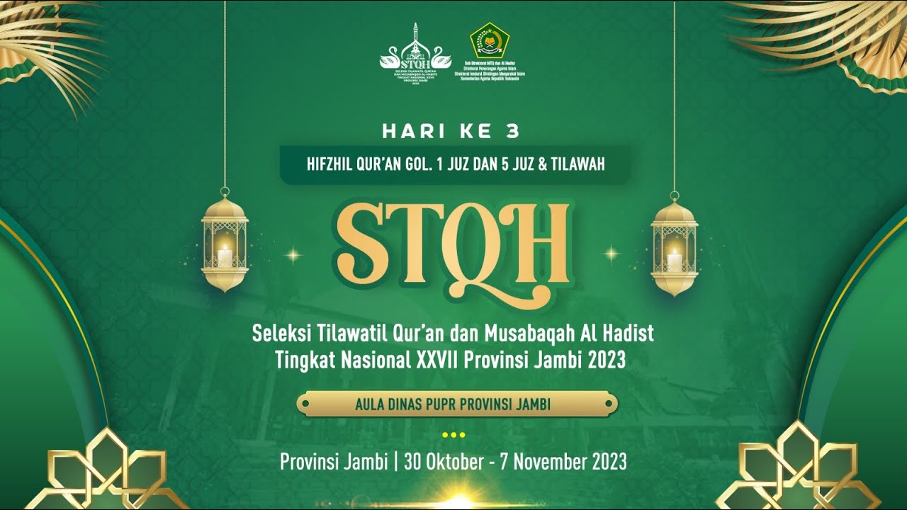 🔴LIVE !!!! Hifzhil Qur’an Golongan 1 Juz dan 5 Juz & Tilawah Hari || HARI KETIGA