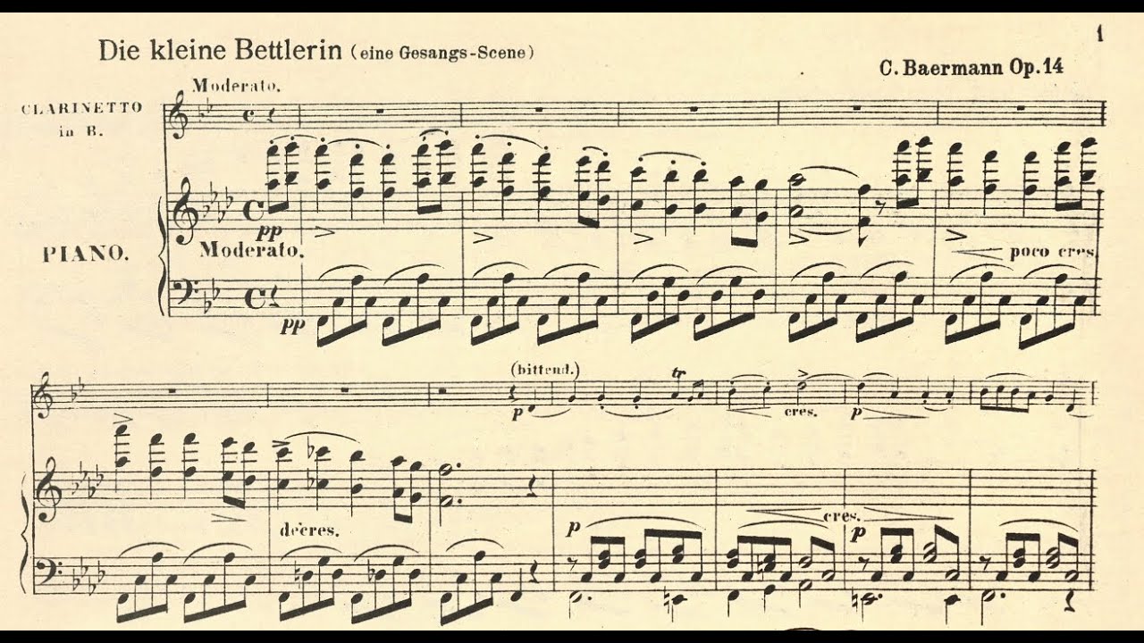 Carl Baermann - Die kleine Bettlerin, Op.14