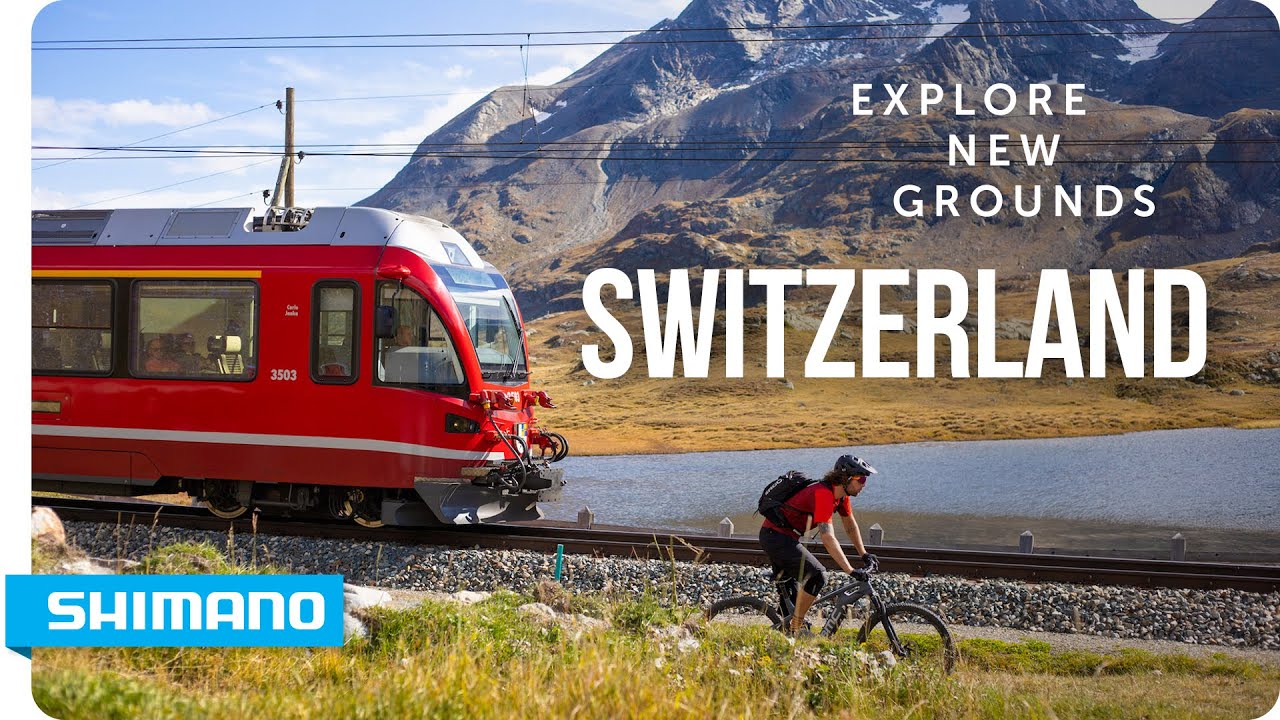 Dave Spielmann showing his favourite e-MTB route in Pontresina, Switzerland | SHIMANO