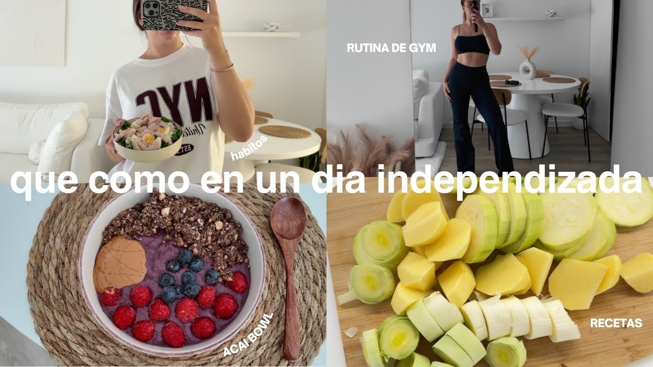 que como en un dia independizada *AUMENTAR MASA MUSCULAR REDUCIR GRASA* + MI RUTINA DE GYM! recetas