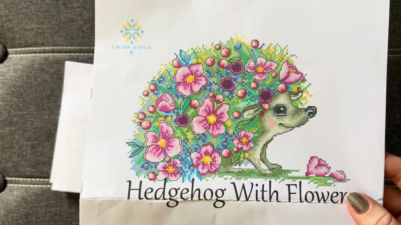Cross Stitch Kit Unboxing - Adorable Flower Hedgehog! 🌳🐖