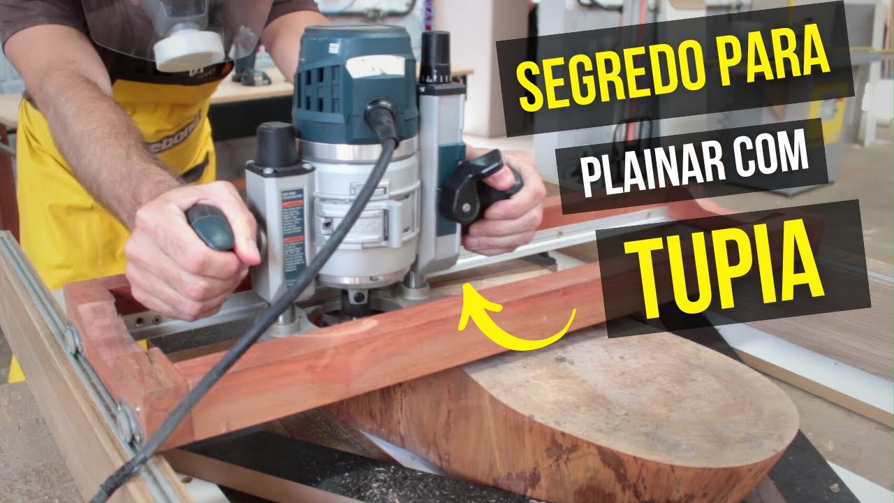 O segredo para PLAINAR bolachas de MADEIRA grossa com a TUPIA + Gabarito
