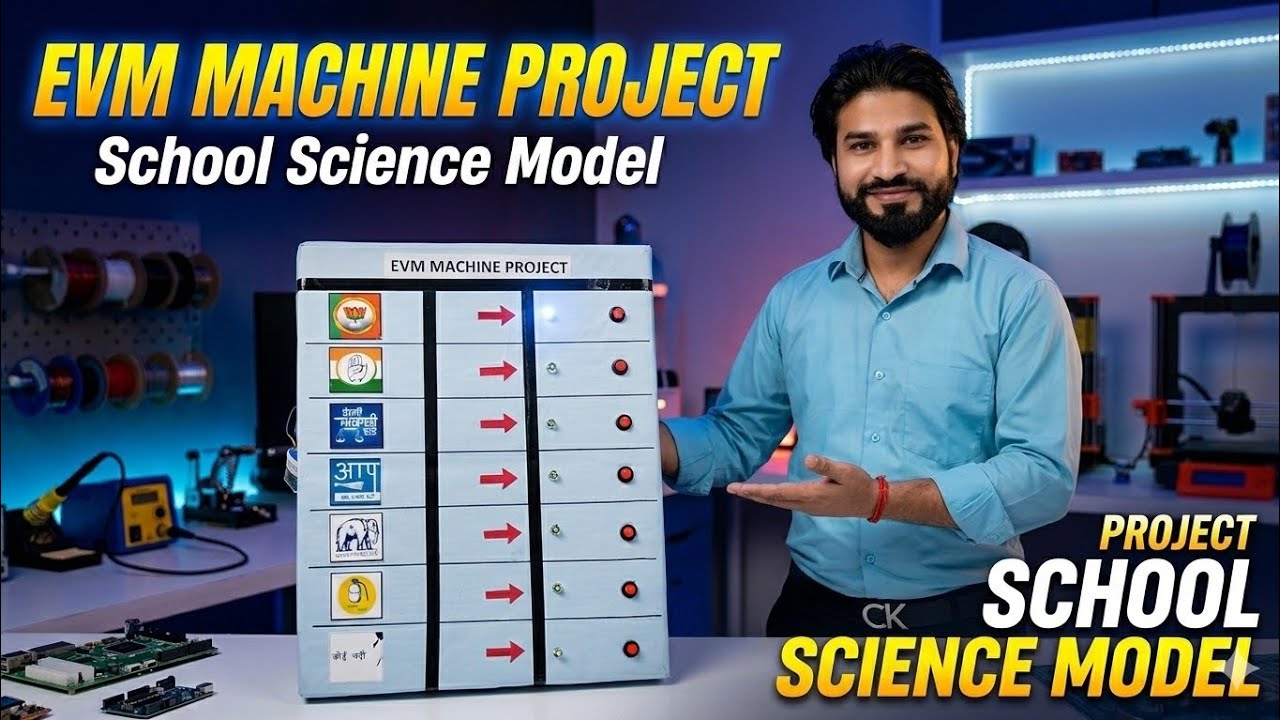 How to make EVM Machine Project for School Science Exhibition | EVM Working Model DIY EVM Machine 