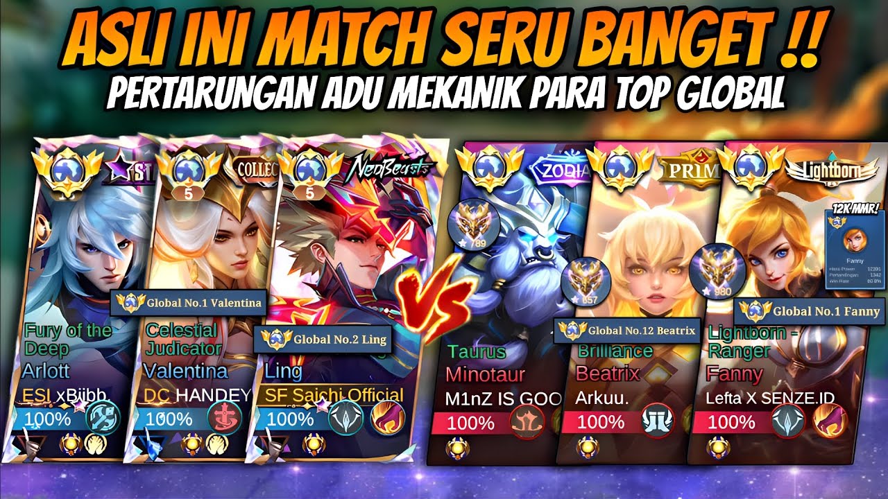 MATCH SERU MAIN BARENG @Handeyyy  NABRAK TOP 1 GLOBAL FANNY !! ADU MEKANIK PARA TOP GLOBAL HERO🔥 
