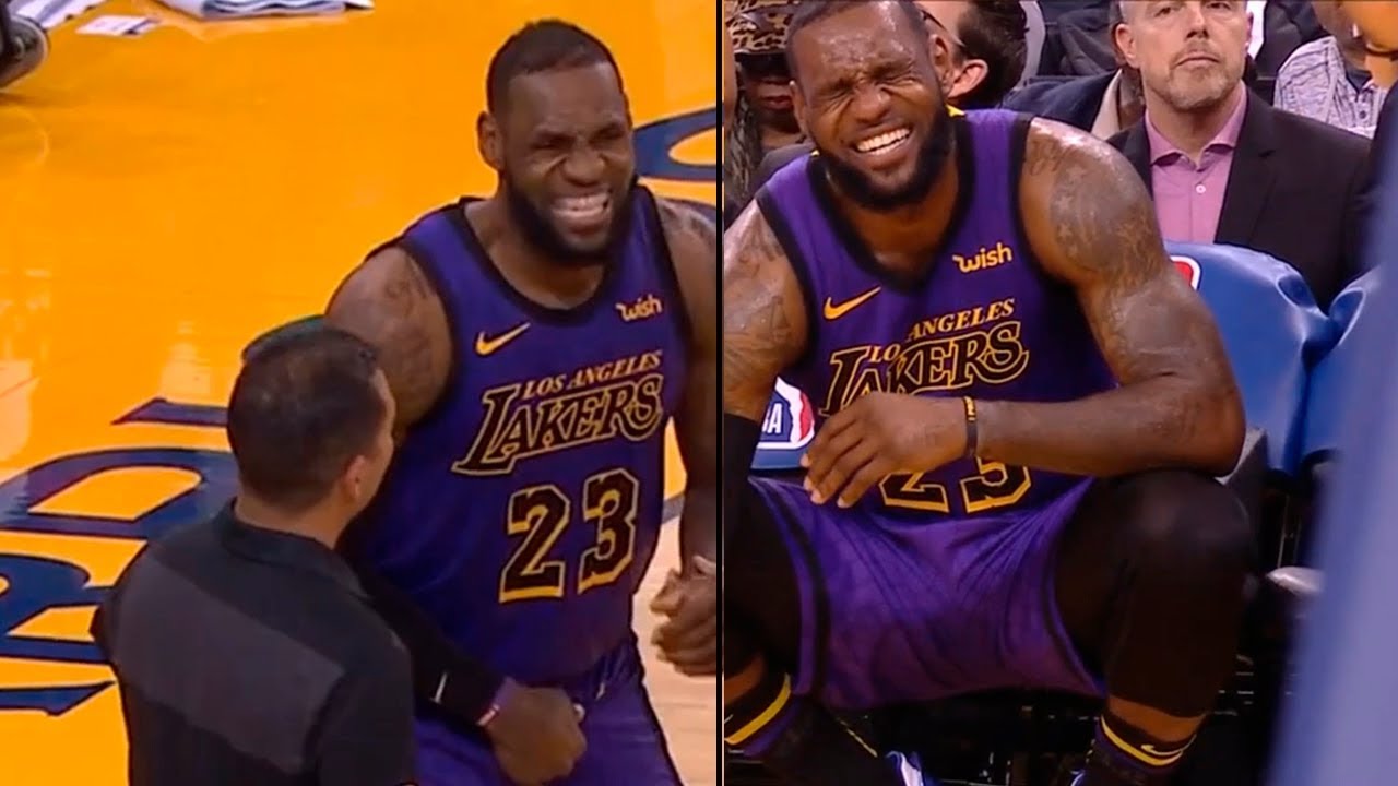 LeBron James injured his groin, leaves the game ! | Warriors vs Lakers