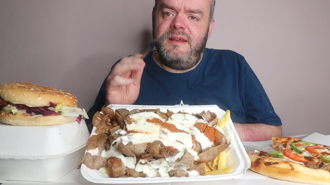 my opinion on immigrants. Kebab pizza and burger uk mukbang