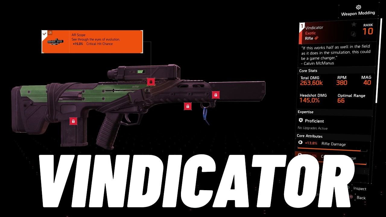 THE VINDICATOR 🔥- СБОРКА НА ВИНТОВКУ - THE DIVISION 2