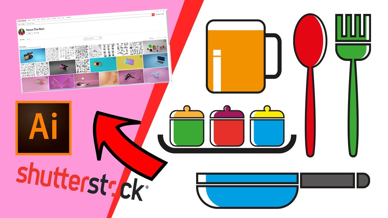 Tutorial membuat Icon Sederhana di Adobe Illustrator | Shutterstock