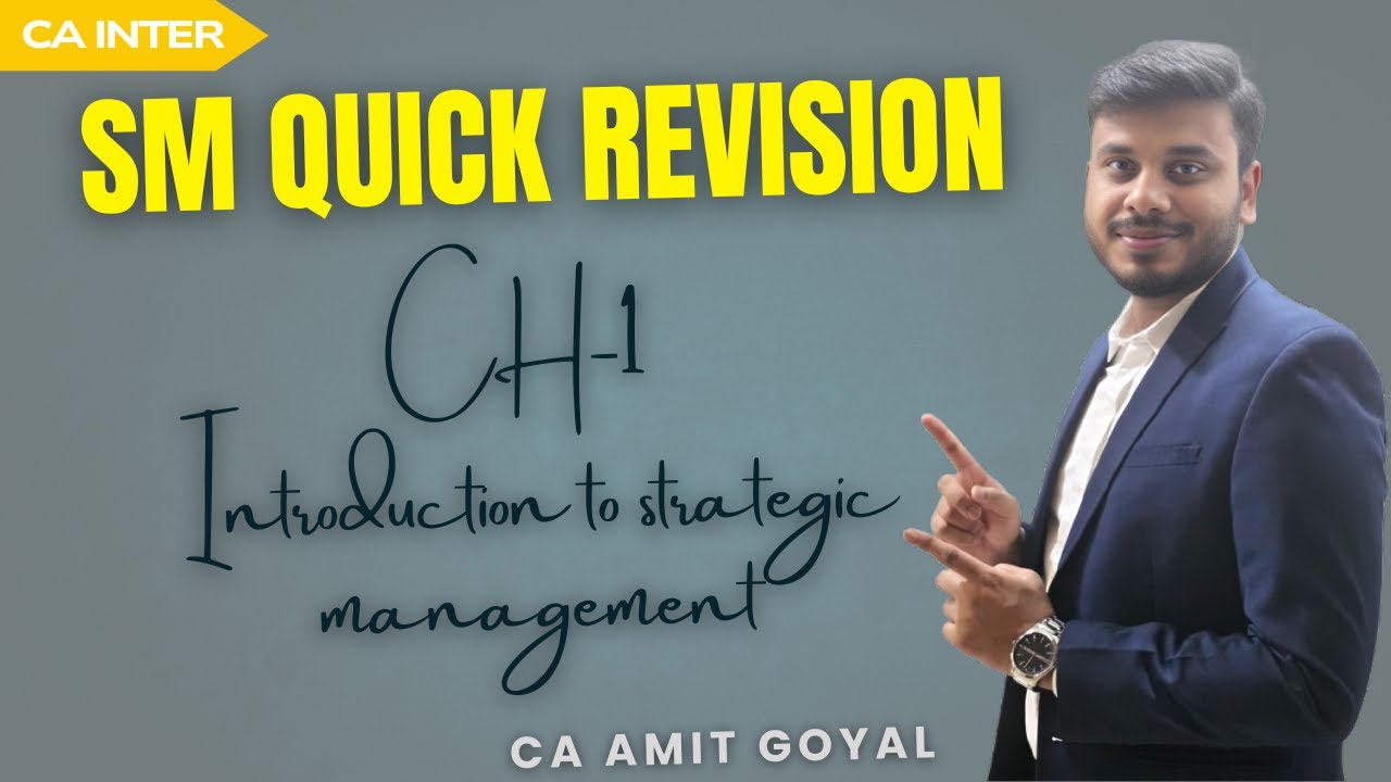 CA Inter I SM Quick Revision Series I Ch-1 Introduction to Strategic Management