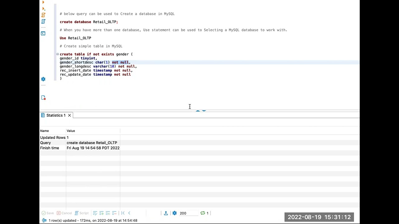 How to add not null constraint in MySQL create table statement  For Data Architect , SQL Developer