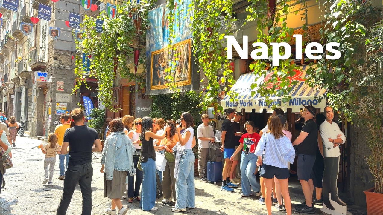 [4K] 🇮🇹 Прогулка по Неаполю, Италия | Исследование Испанского квартала и исторического центра