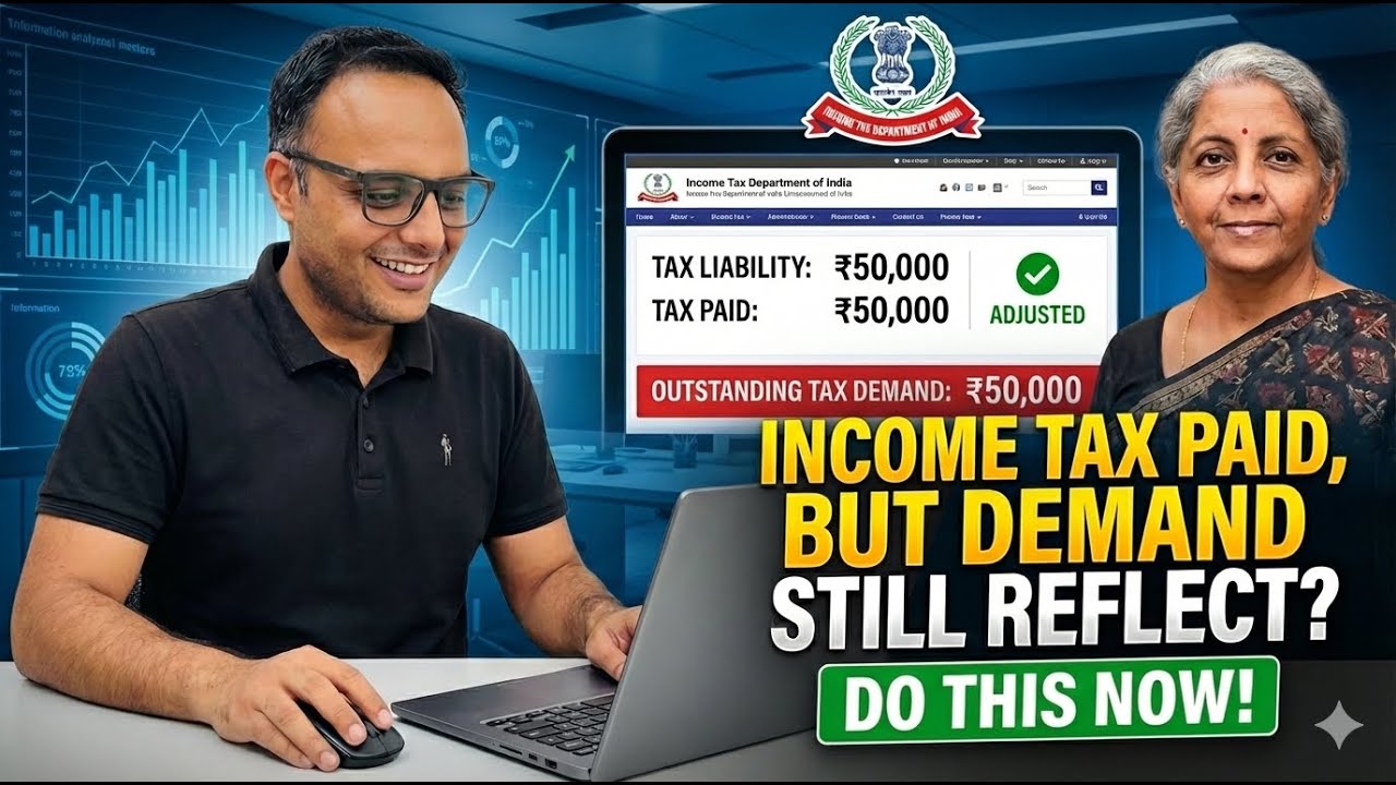 Tax Paid But Demand Still Showing? How to Adjust Tax on Income Tax Portal (Step-by-Step)