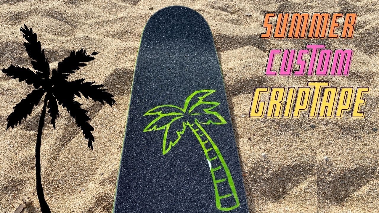 Custom Griptape PALMIER pour l'arrivée de l'été - Skate DIY 🌴