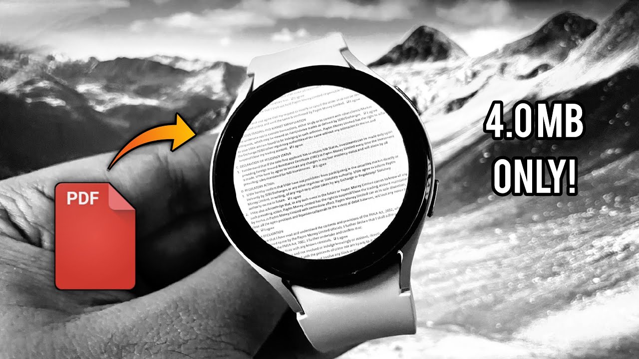 The Best PDF Reader for Galaxy Watch 4/5 or any Wear OS!