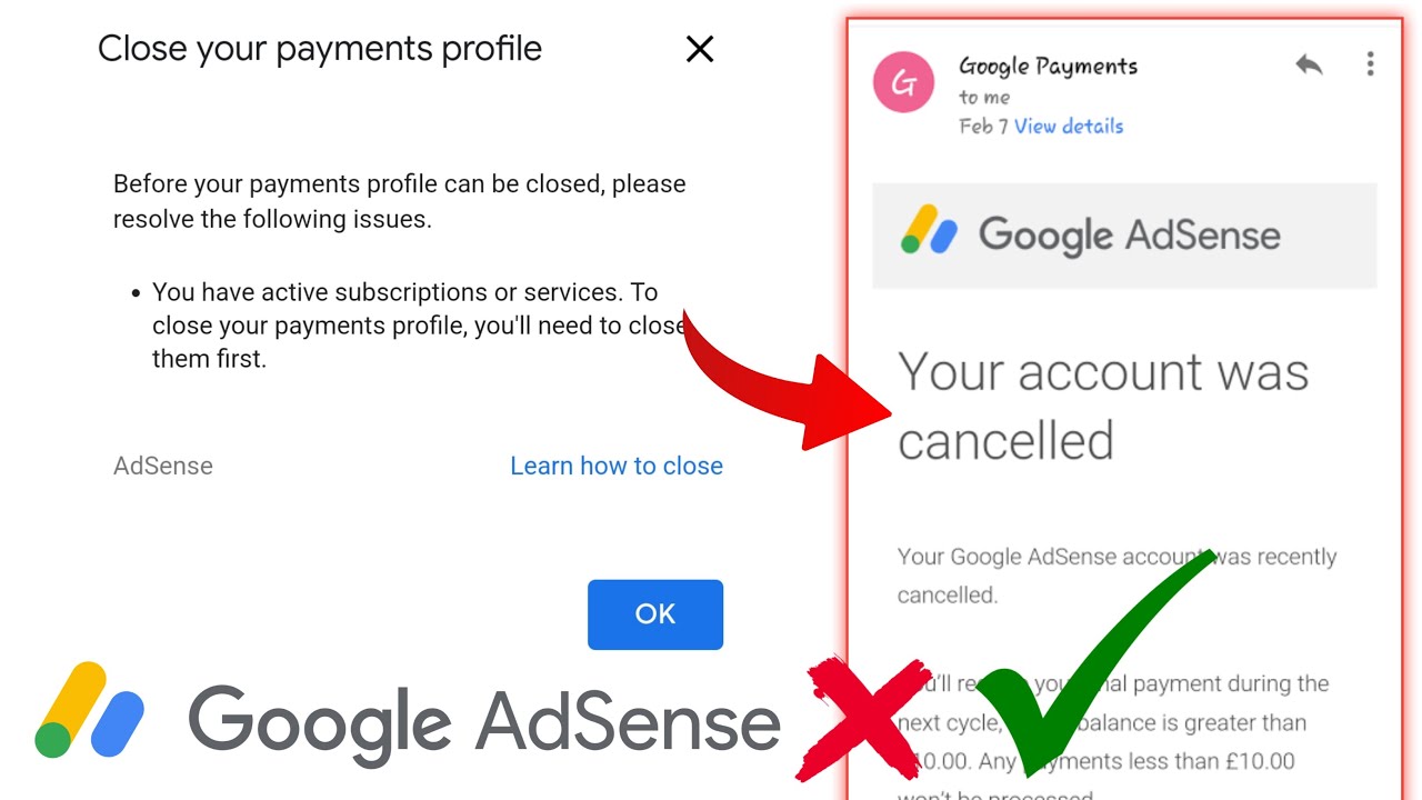 How to Close Google Adsense Payment Profile | How to Delete Google Adsense Account | Mr Komaali