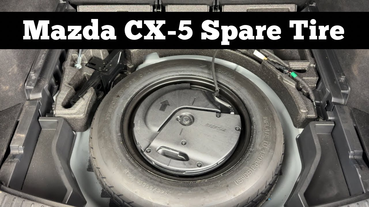 Расположение запасного колеса MAZDA CX-5 2017&ndash;2025 годов &mdash; как снять запаску, домкрат и ключ для ...