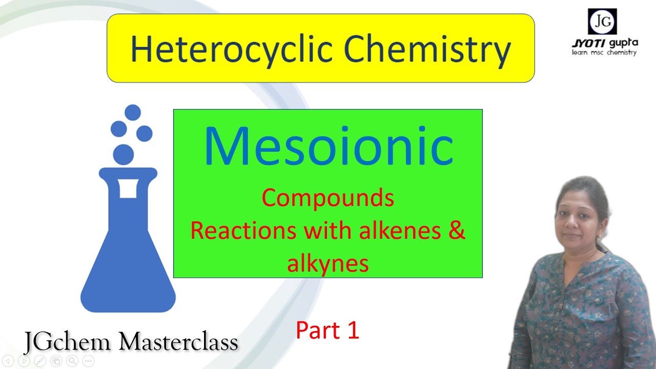 Heterocyclic Chemistry | Mesoionic compounds | M.Sc. Chemistry | Reaction with alkenes & alkynes