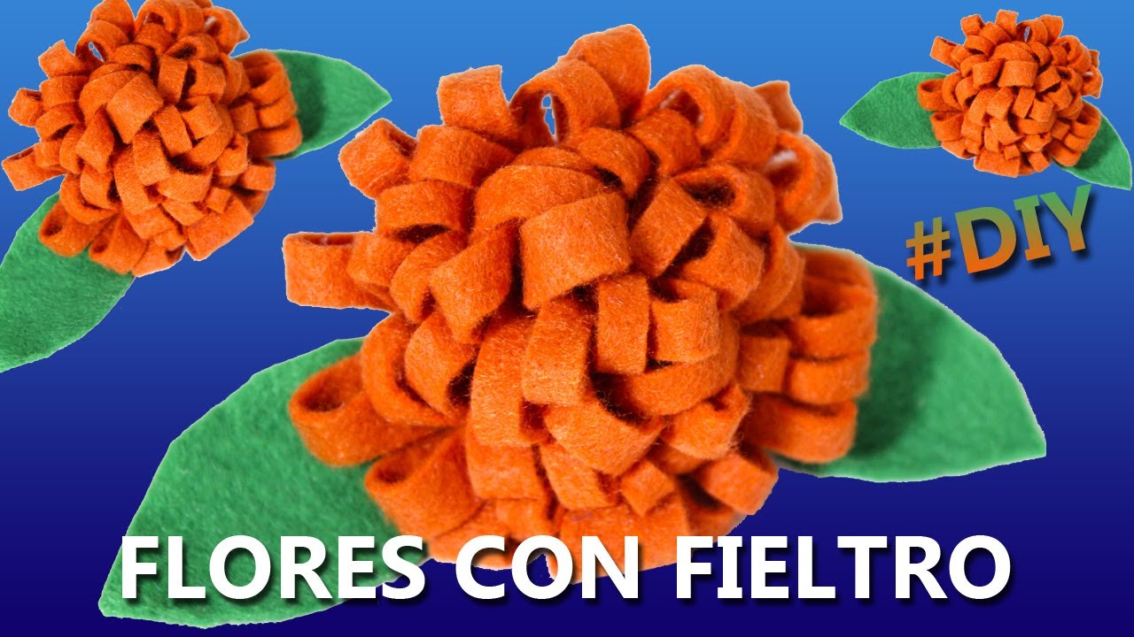 COMO HACER FLORES CON FIELTRO PASO A PASO | Flores de tela
