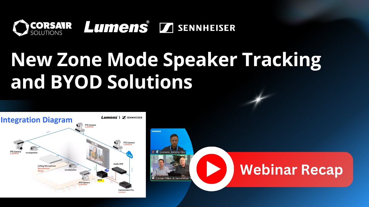 Webinar Recap: New Zone Mode Speaker Tracking and BYOD Solutions | Lumens ProAV