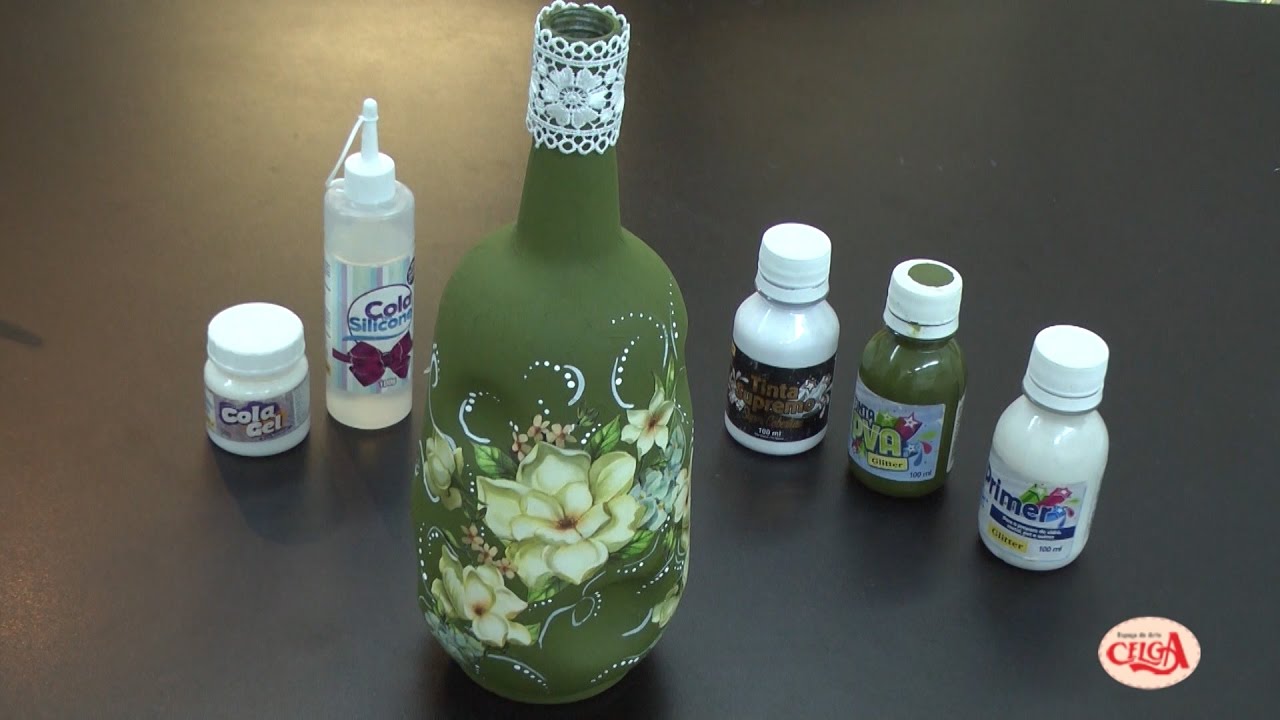 Transforme Garrafas com Decoupage - Curso Completo de Customização com Guardanapo! Alcina Rossi