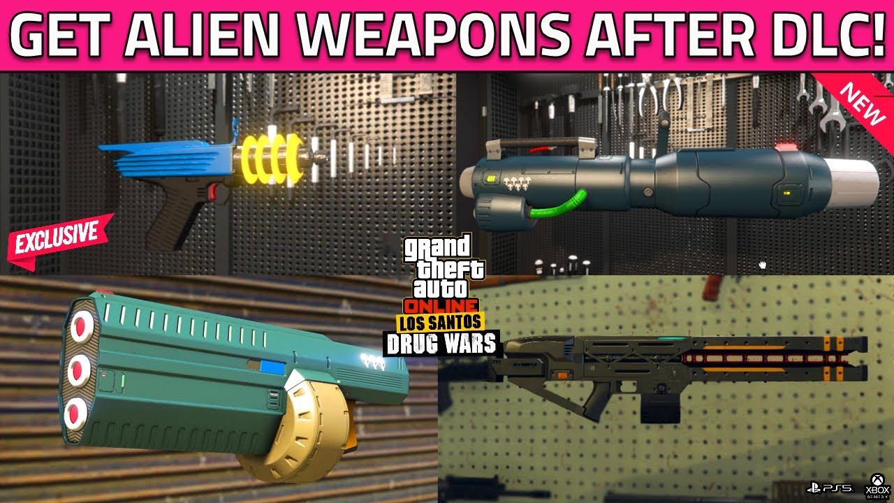 Where to Buy (Alien Weapons) Widowmaker & Up-n-Atomizer & Hellbringer in GTA 5 Online! How To Get