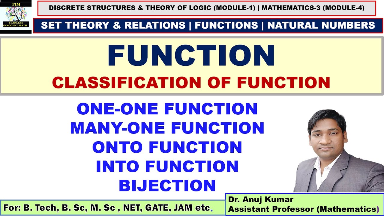 Function in Discrete Mathematics | Types of Function | Classification of Function | One-one Onto
