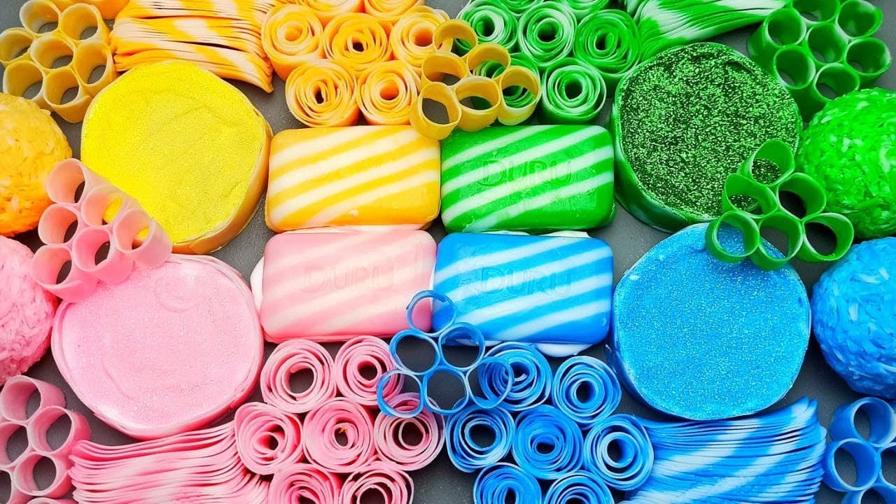 Soap boxes with foam💛💖💚💙 ASMR Soap💛Crushing soap💖Soap balls💚Soap plates💙