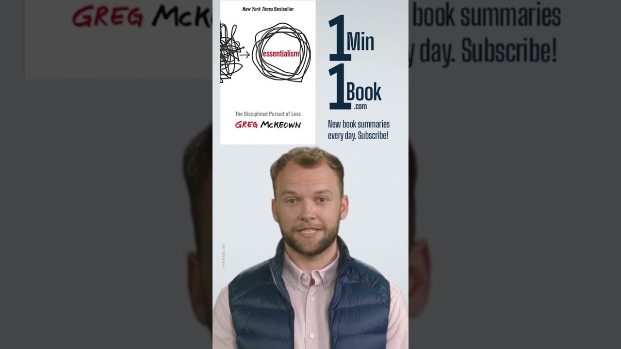 Essentialism - 1 Minute Summary #1Min1Book #BookSummary #Essentialism #GregMcKeown