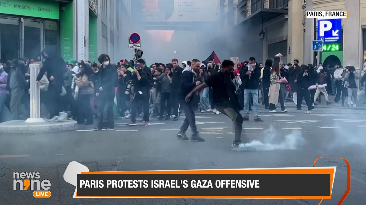 Scuffles Erupt Between Police and Pro-Palestinian Protesters in Paris | News9