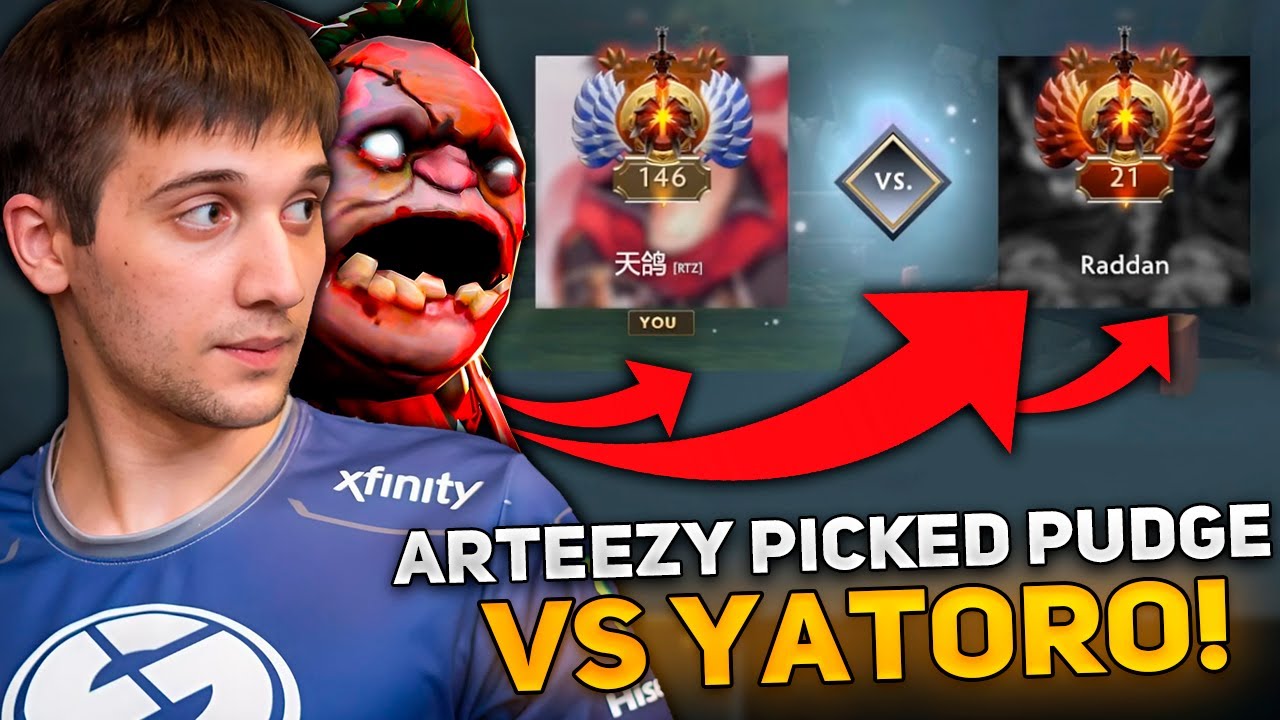 Arteezy picked Pudge vs Team Spirit Yatoro (Raddan)