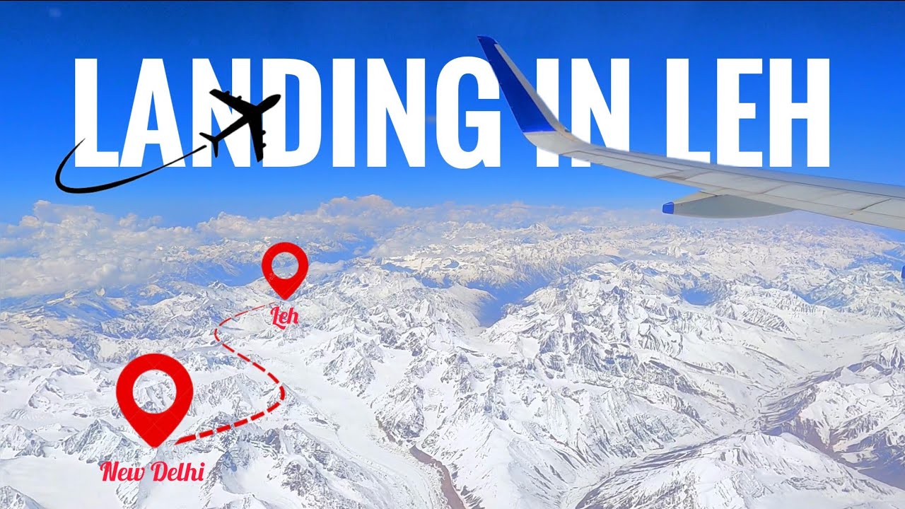 Landing in Leh | New Delhi to Leh | Indigo | Ariel View | Ladakh #delhitoleh