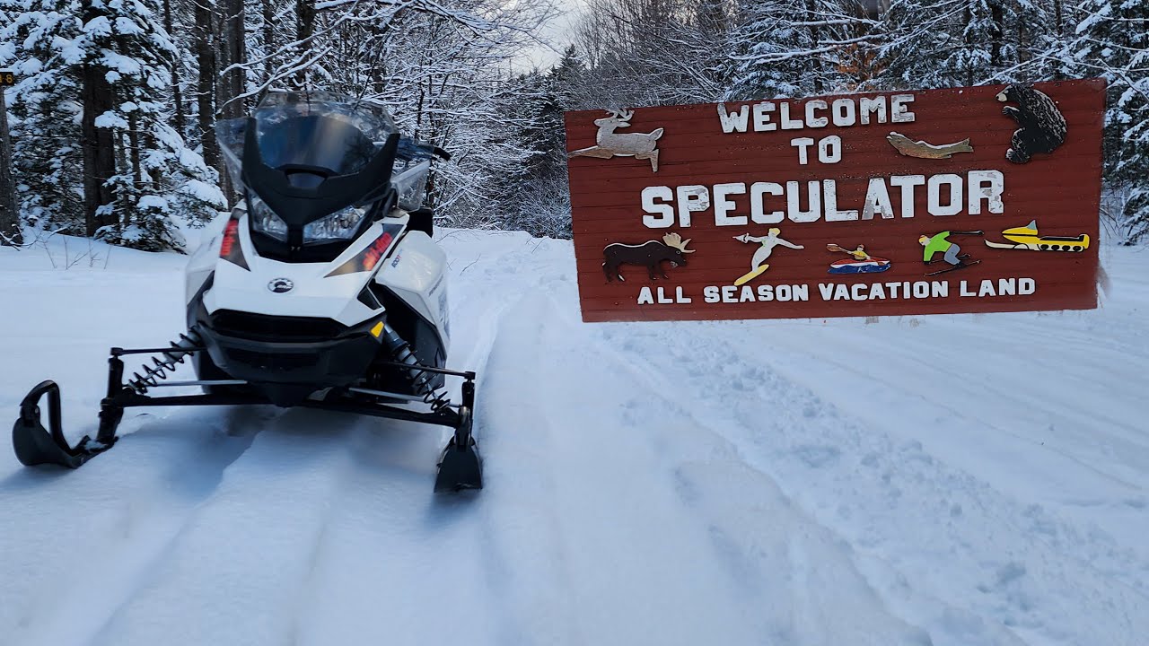 Snowmobile Trail Riding #10 Speculator NY! [FRESH SNOW]