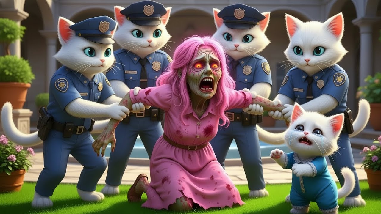 😱OMG ! - Zombie mother cat came home to visit her kittens👮But the police caught her #aicat#catstory