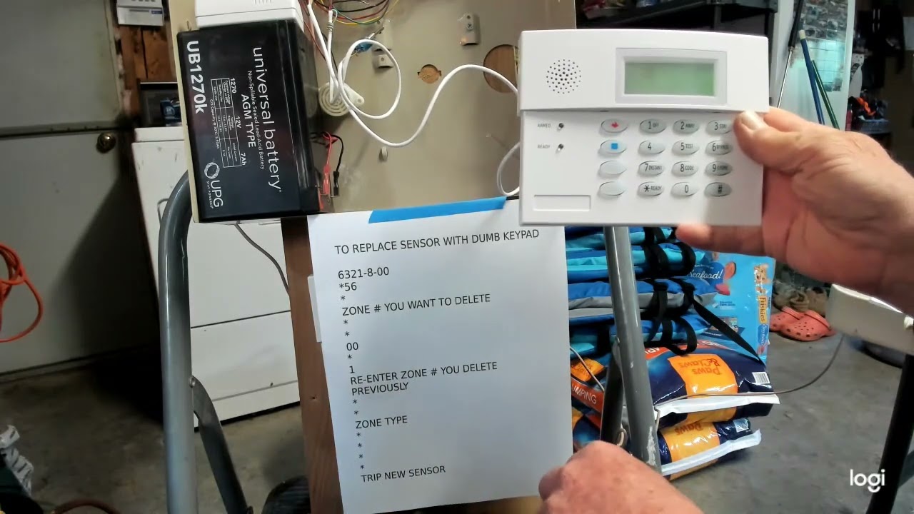 ADT Dumb Keypad / Hostage Keypad, how to program new wireless sensor to replace broken one