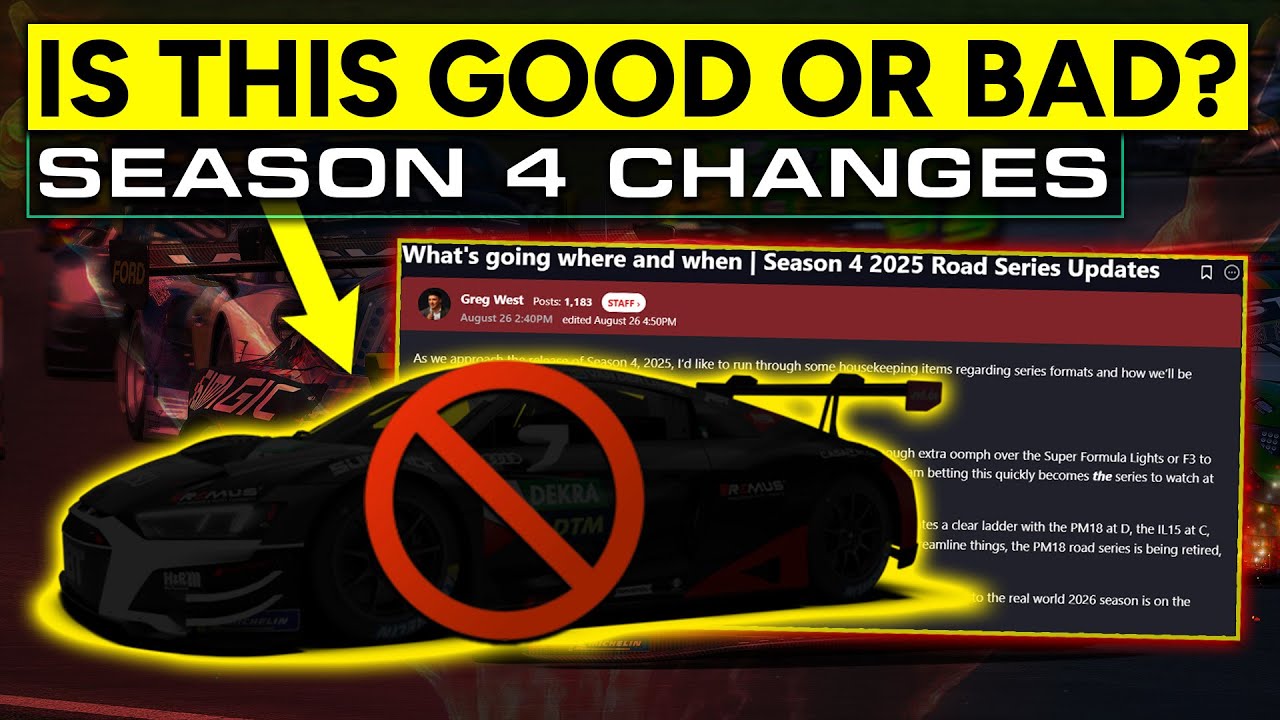iRacing Season 4 Update: HUGE Road & Open Wheel Changes!