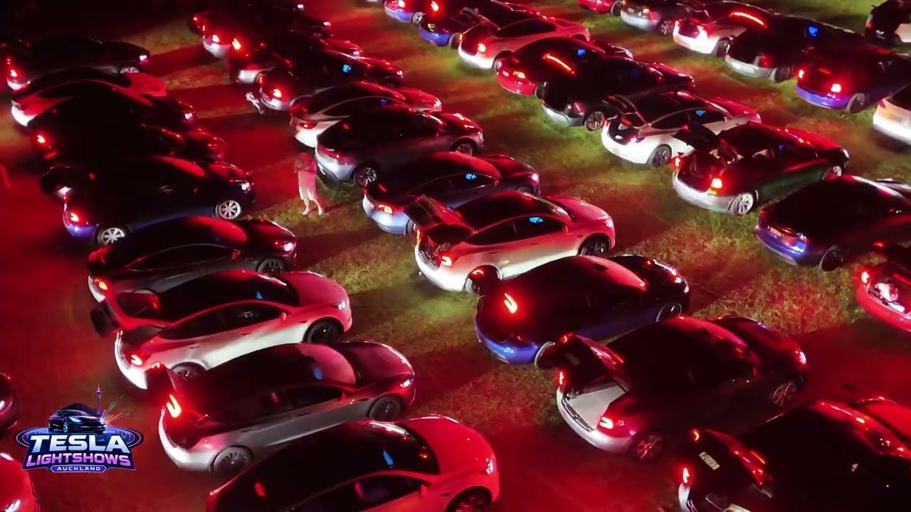 Auckland Tesla Lightshow - January 2026 Show 4 - Light up the Sky