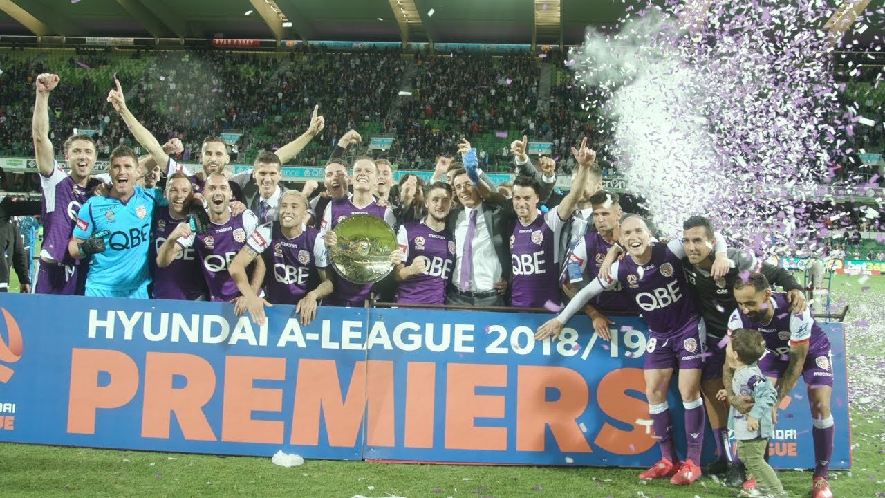Perth Glory Players Premiers Medals presentation Diego Castro Chris Ikonomidis Jason Davidson